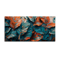 Stylish Leaf Canvas Wall Art Abstract Painting