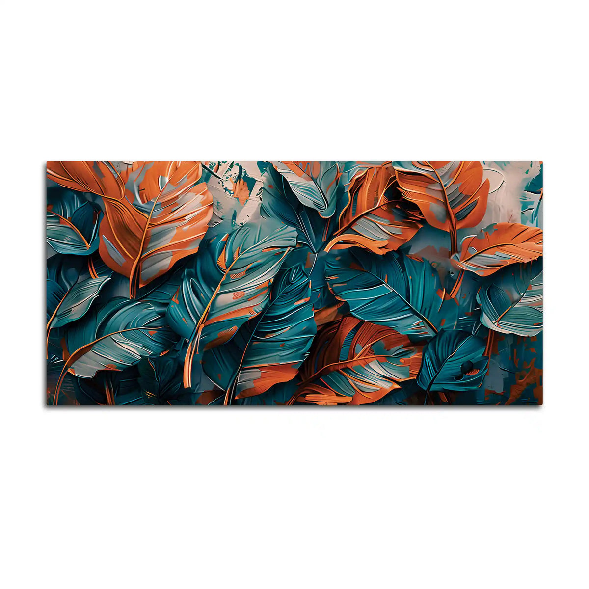 Stylish Leaf Canvas Wall Art Abstract Painting