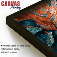 Stylish Leaf Canvas Wall Art Abstract Painting