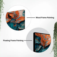 Stylish Leaf Canvas Wall Art Abstract Painting