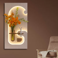 Stylish LED Wall Panel with Flower Holder