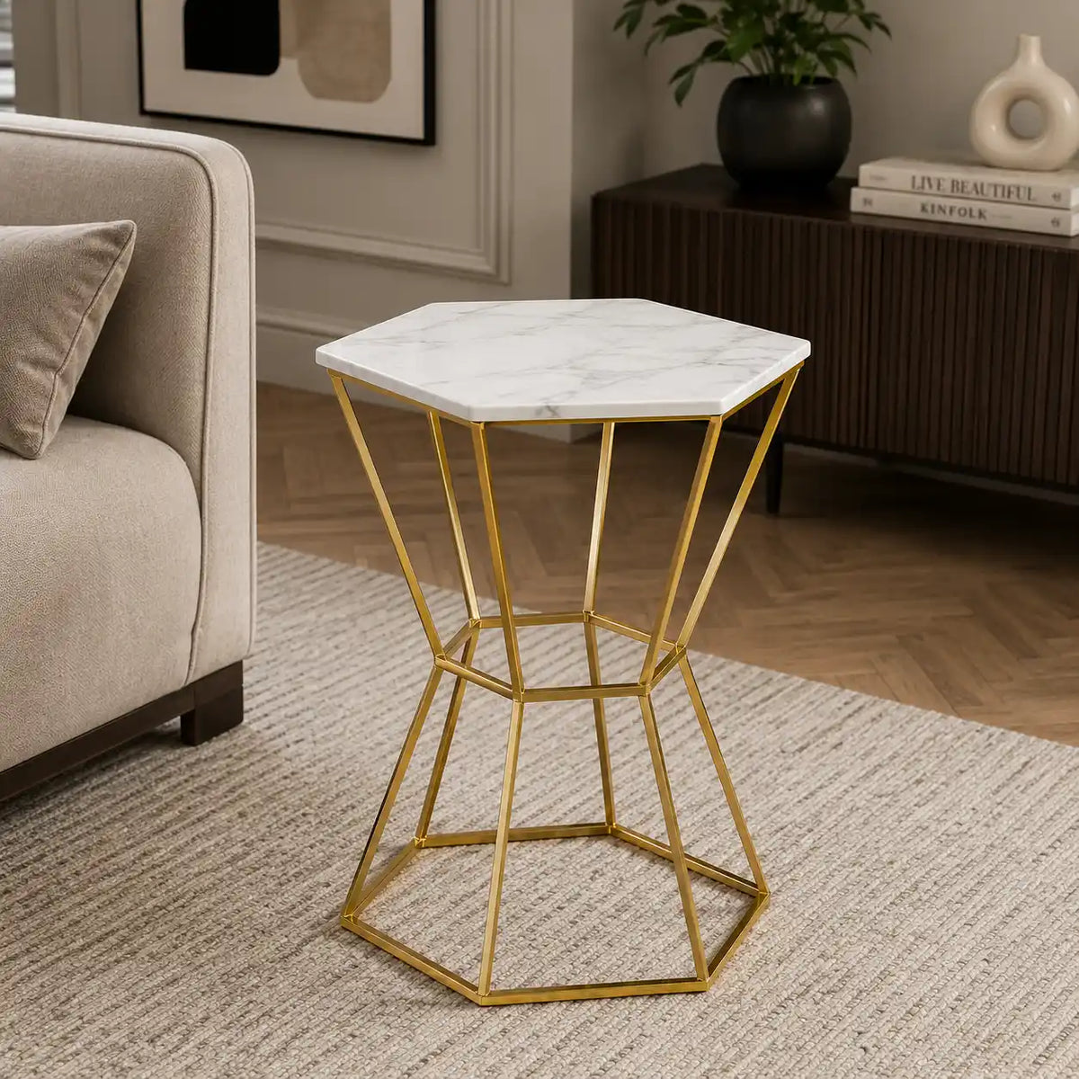 Stylish Marble Top Premium Side Table