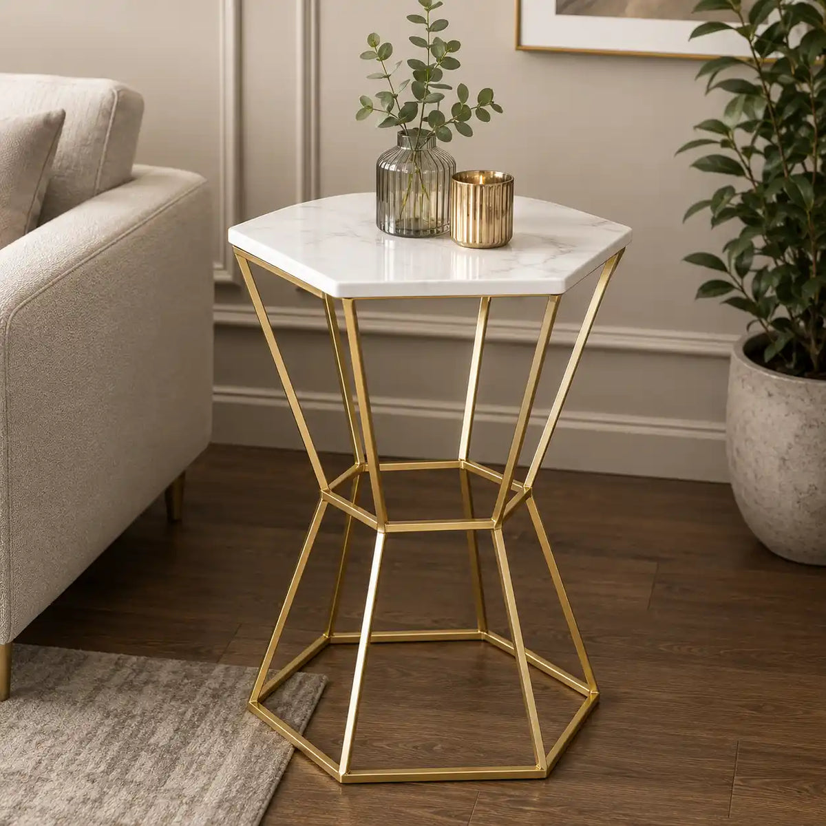 Stylish Marble Top Premium Side Table