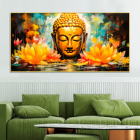 Stylish Modern Buddha Wall Painting for Elegant Interiors