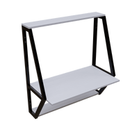 Stylish Wall Mounted Wooden Display Rack for Books & Desk Decor