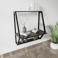 Stylish Wall Mounted Wooden Display Rack for Books & Desk Decor
