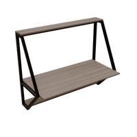 Stylish Wall Mounted Wooden Display Rack for Books & Desk Decor