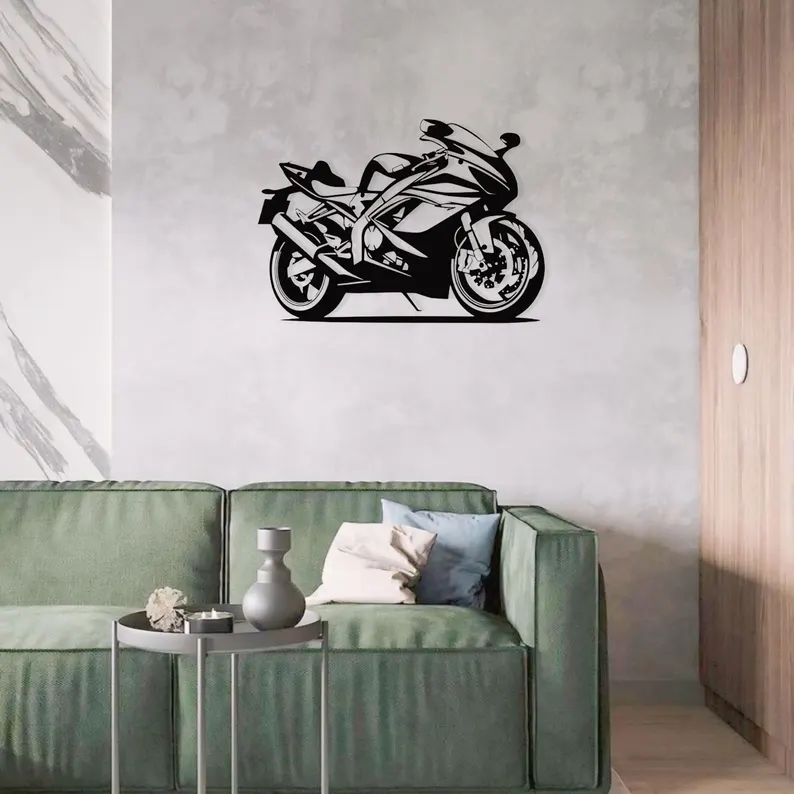 Superbike Metal Wall Art for Rider & Modern Home Décor