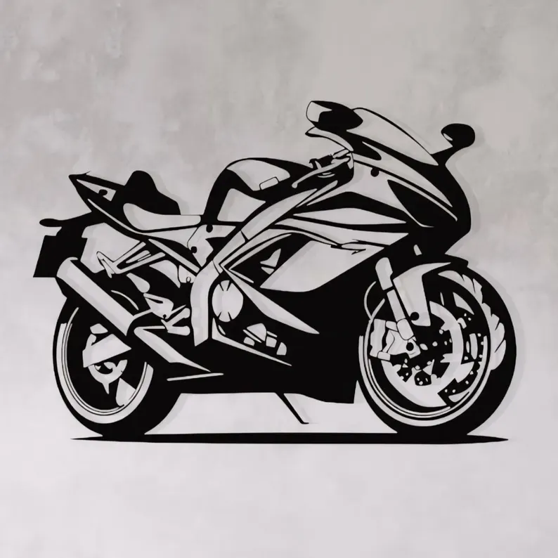 Superbike Metal Wall Art for Rider & Modern Home Décor