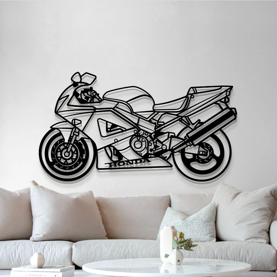 Superbikes Metal Wall Art for Studio & Café Decoration