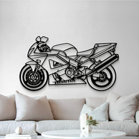 Superbikes Metal Wall Art for Studio & Café Decoration