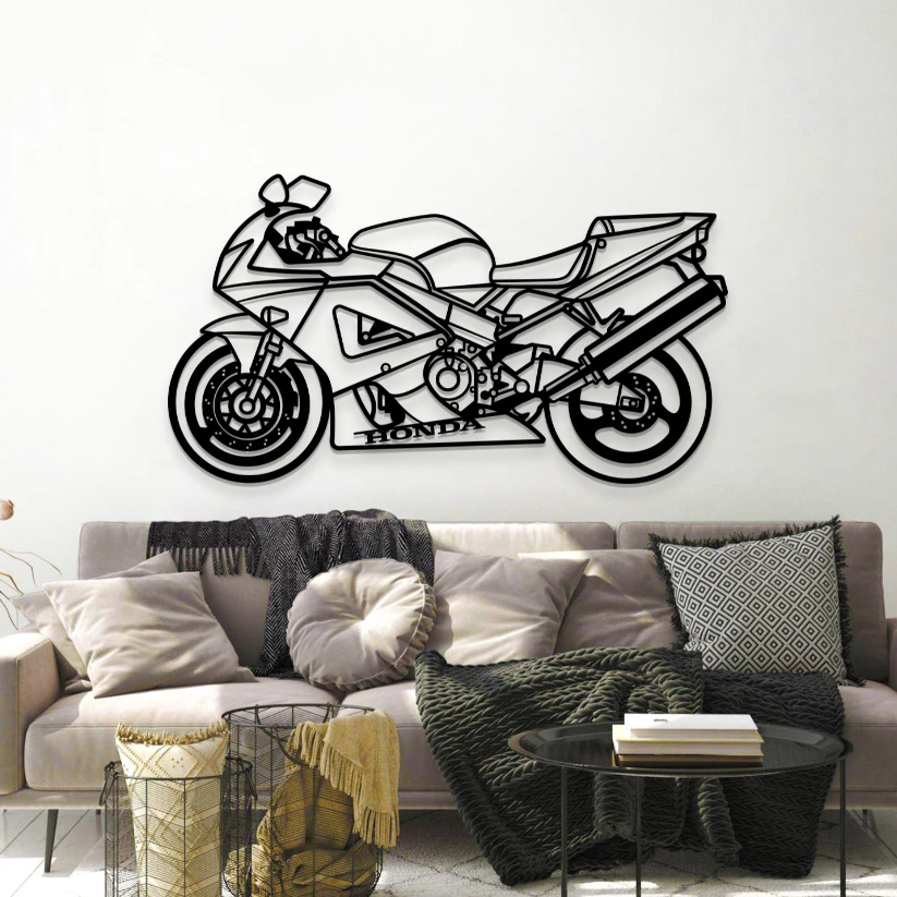 Superbikes Metal Wall Art for Studio & Café Decoration