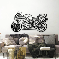 Superbikes Metal Wall Art for Studio & Café Decoration