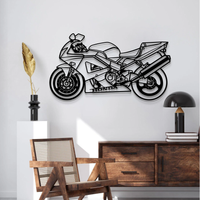 Superbikes Metal Wall Art for Studio & Café Decoration