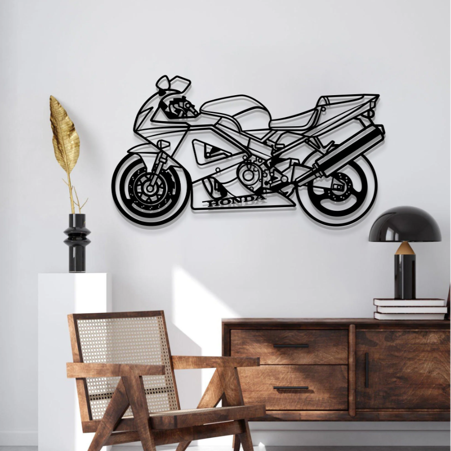 Superbikes Metal Wall Art for Studio & Café Decoration