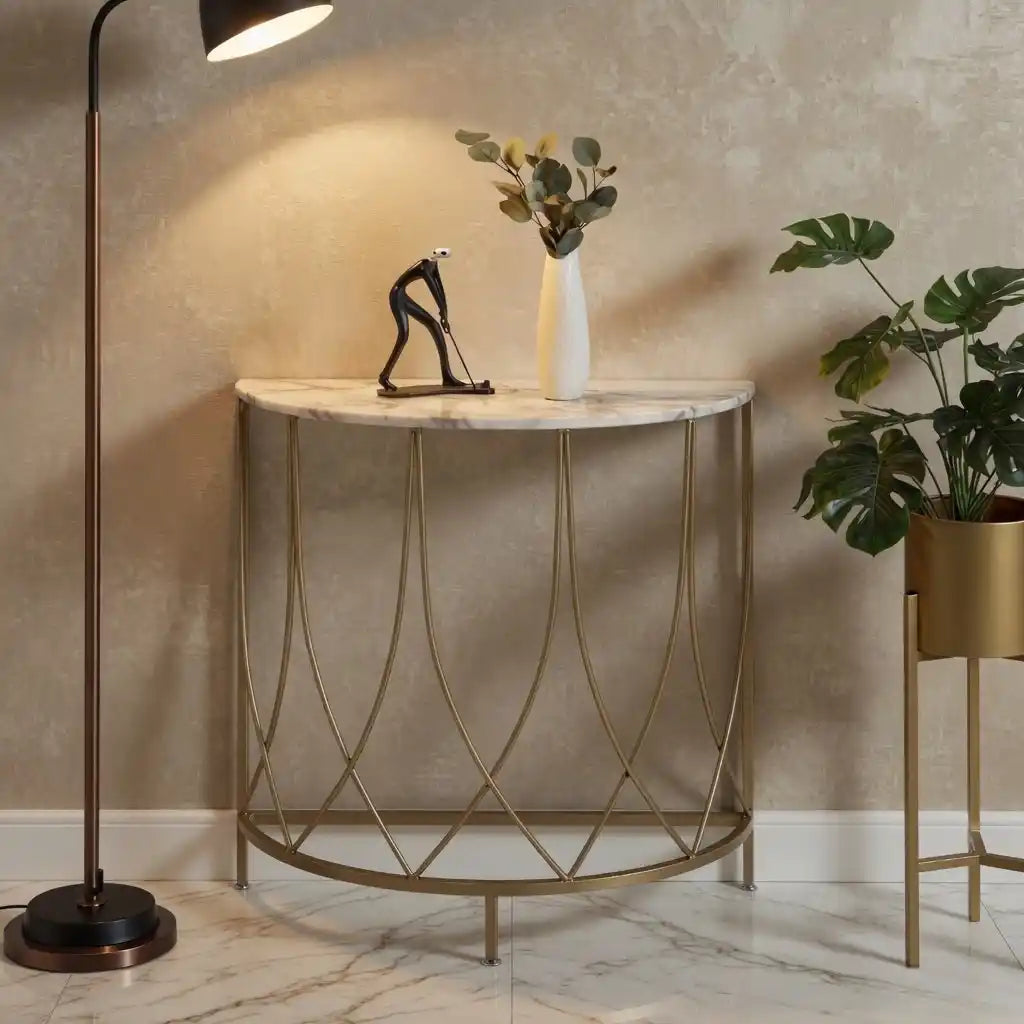 The Arcana Semi-Circle Premium Console Table