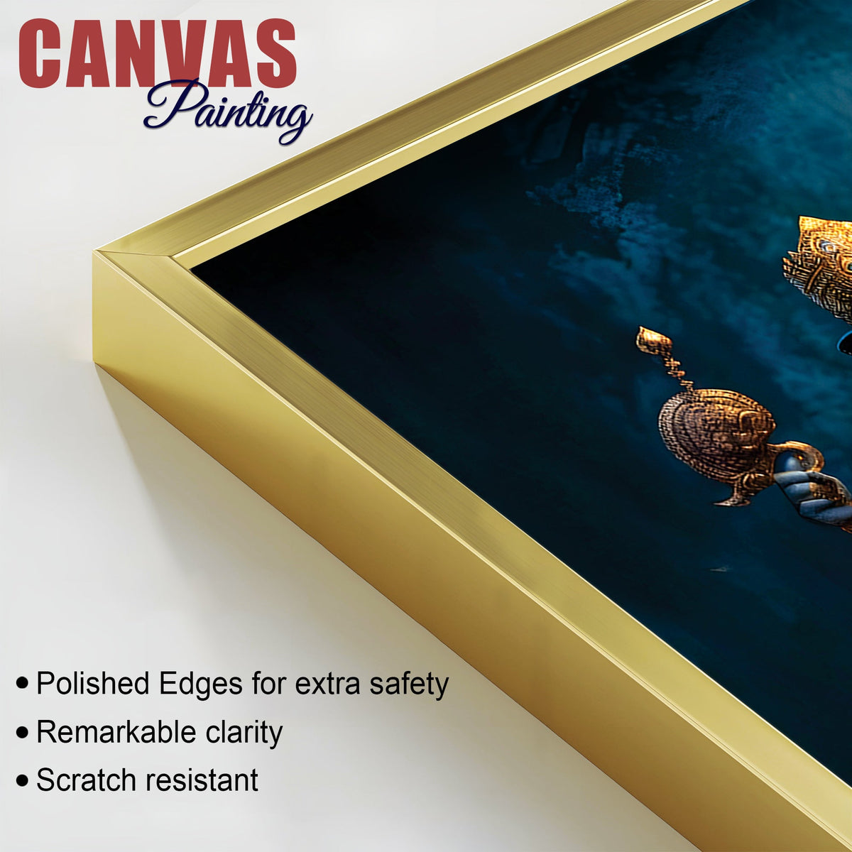 The Three Sacred Forms of Divine Ganesha Luxury Canvas Wall Painting for Home & Office Decor