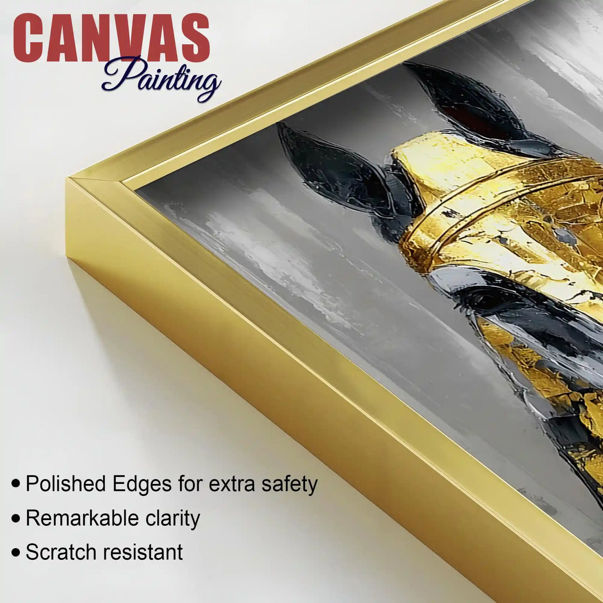 Three Horses Abstract Wall Canvas Painting