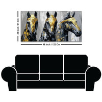 Three Horses Abstract Wall Canvas Painting