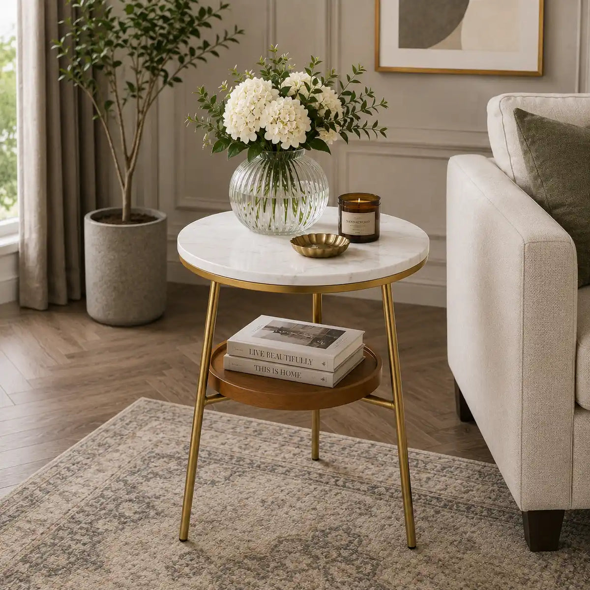 Timeless Elegance Round Marble Table for Modern Living
