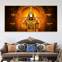 Traditional Balaji Canvas Wall Painting for Mandir
