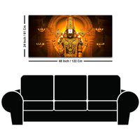 Traditional Balaji Canvas Wall Painting for Mandir