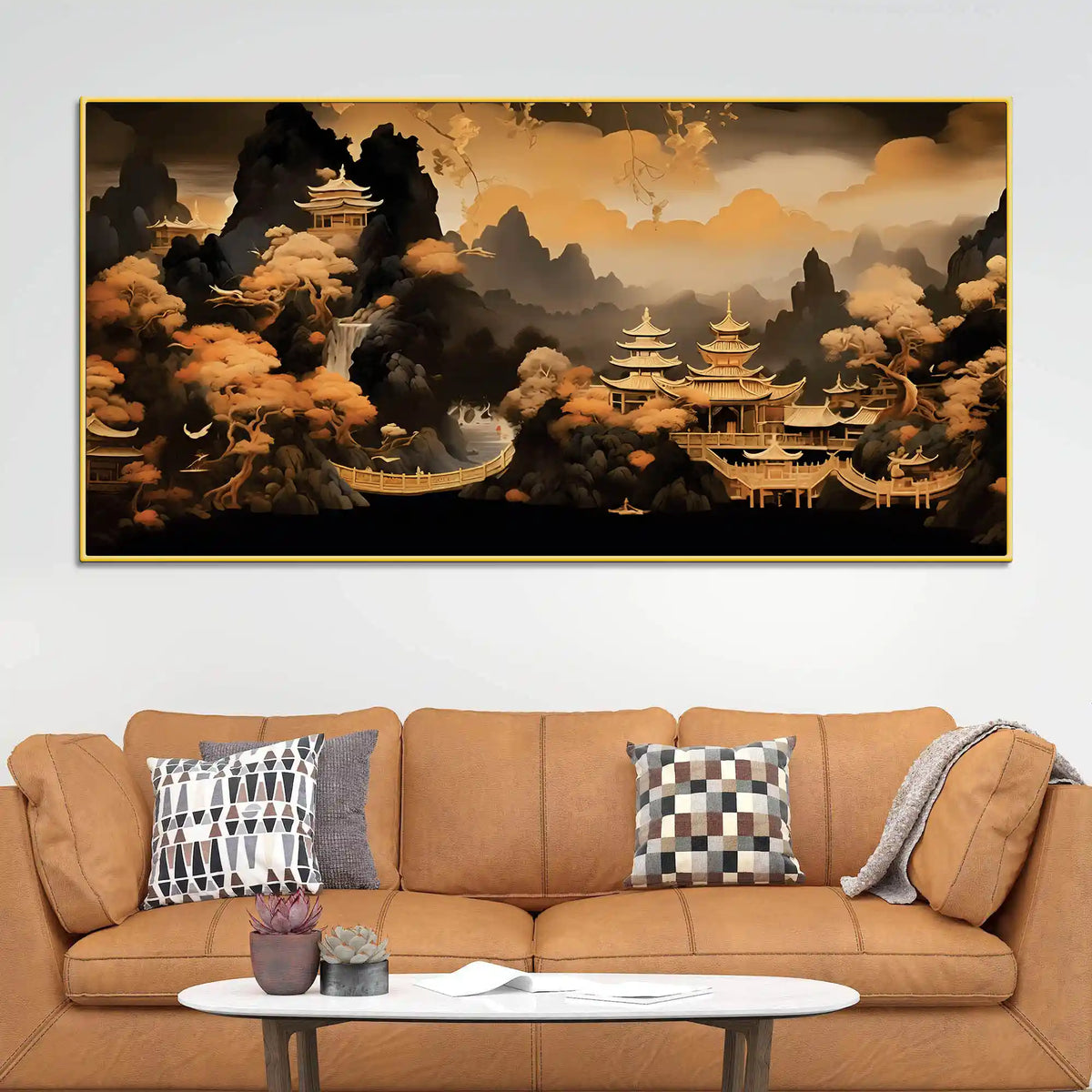 Traditional Chinese Style Mountain Canvas Painting