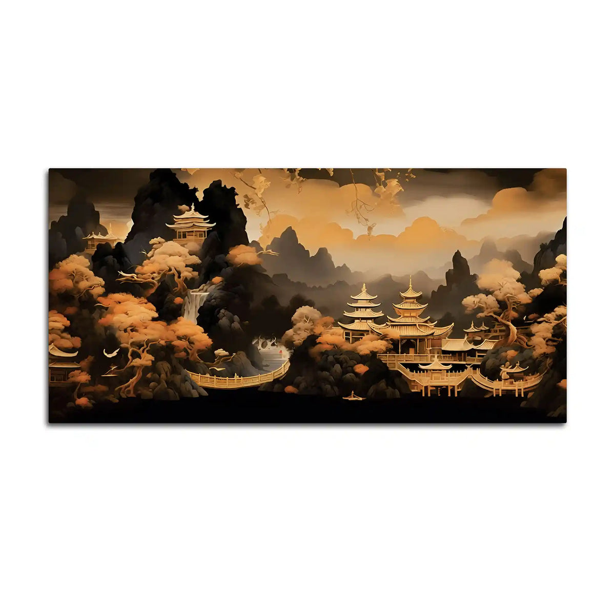 Traditional Chinese Style Mountain Canvas Painting