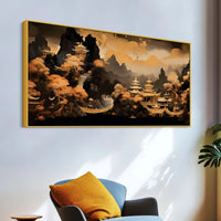 Traditional Chinese Style Mountain Canvas Painting