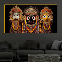 Traditional Hindu God Jagannath Crystal Glass Painting