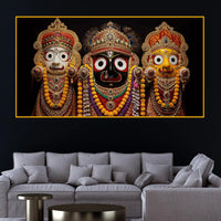 Traditional Hindu God Jagannath Crystal Glass Painting