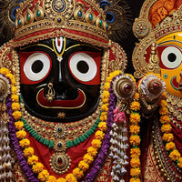 Traditional Hindu God Jagannath Crystal Glass Painting