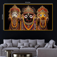 Traditional Hindu God Jagannath Crystal Glass Painting