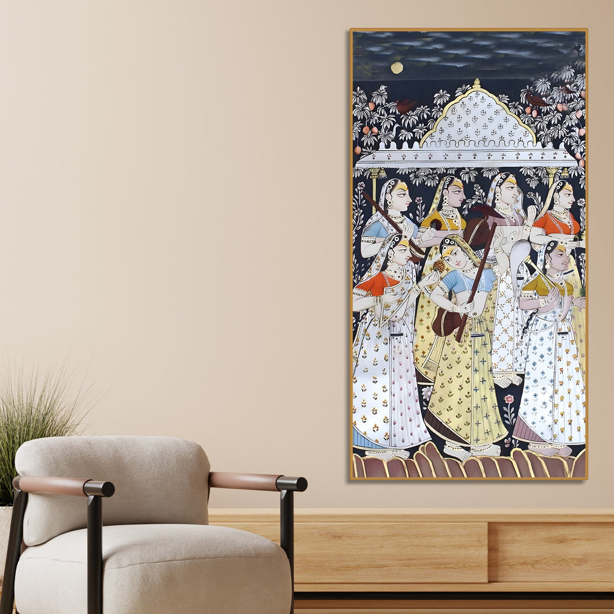 Traditional Indian Art Canvas Wall Painting | Royal Wall Décor