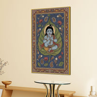 Traditional Indian Bal Gopal Krishna Canvas Painting