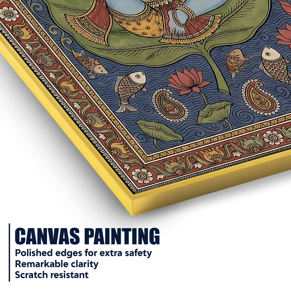 Traditional Indian Bal Gopal Krishna Canvas Painting