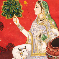 Traditional Indian Culture Crystal Glass Wall Painting