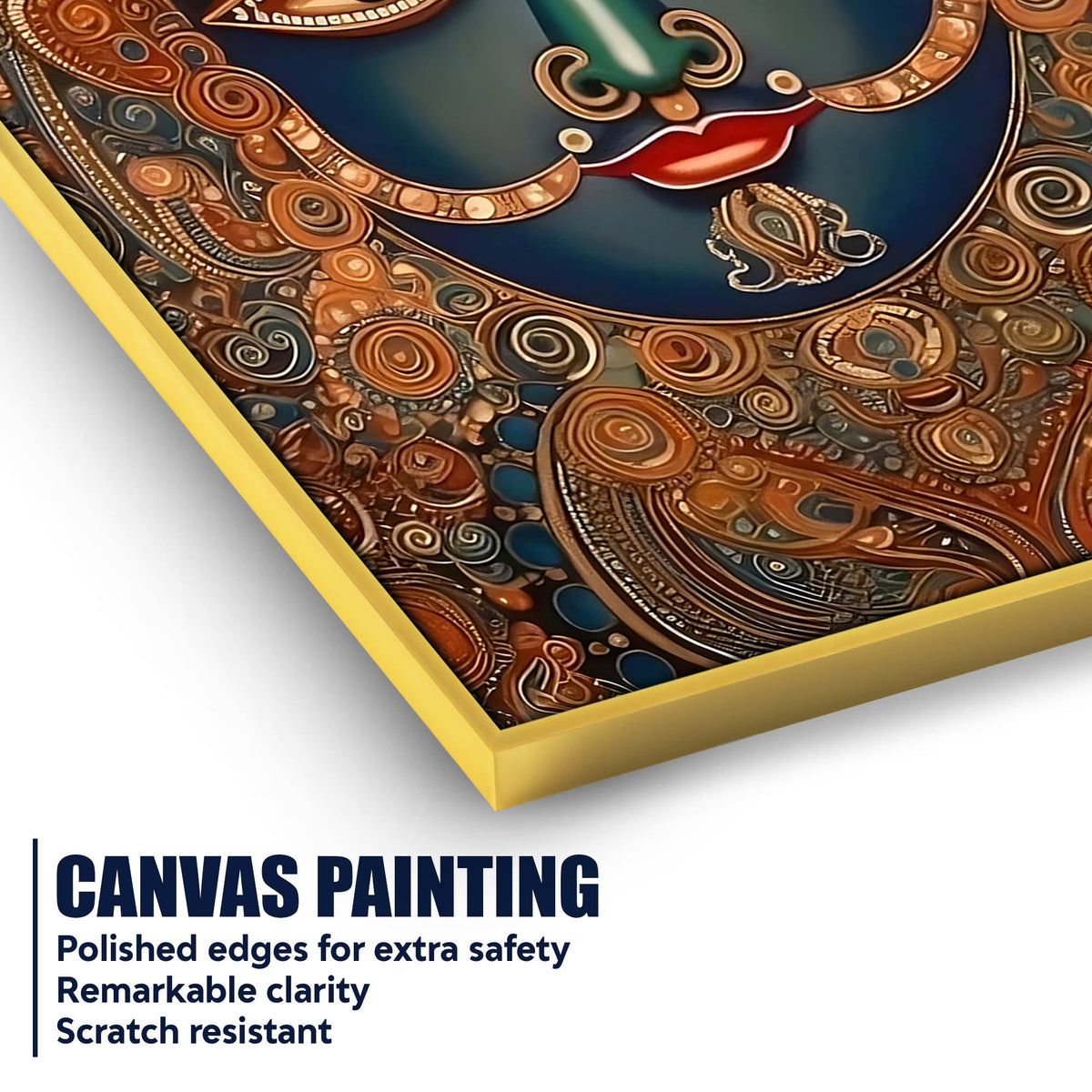 Traditional Indian Goddess Face Canvas Wall Painting