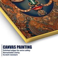Traditional Indian Goddess Face Canvas Wall Painting