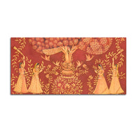 Traditional Indian Sacred Tree Canvas Wall Painting – Sacred Tree Décor