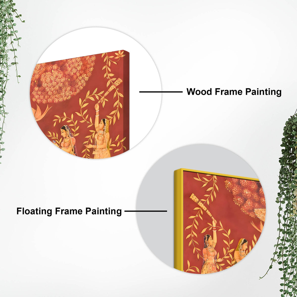Traditional Indian Sacred Tree Canvas Wall Painting – Sacred Tree Décor