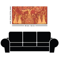 Traditional Indian Sacred Tree Canvas Wall Painting – Sacred Tree Décor