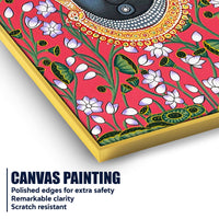 Traditional Lord Shrinath Ji Folk Art Canvas Wall Painting