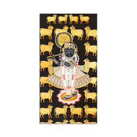 Traditional Lord Shrinathji Canvas Wall Painting | Indian Religious Wall Décor Art