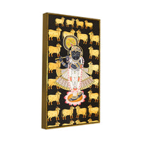 Traditional Lord Shrinathji Canvas Wall Painting | Indian Religious Wall Décor Art