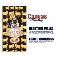 Traditional Lord Shrinathji Canvas Wall Painting | Indian Religious Wall Décor Art