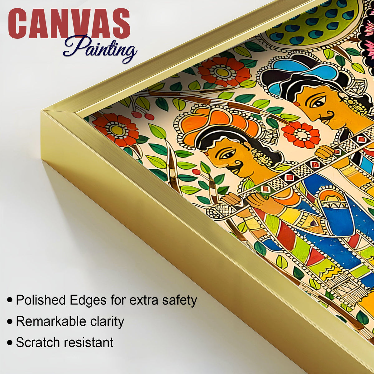 Traditional Madhubani Bride Painting | Royal Wedding Scene Art