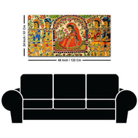 Traditional Madhubani Bride Painting | Royal Wedding Scene Art
