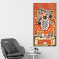 Traditional Nathdwara Shrinathji Canvas Painting | Indian Devotional Wall Art