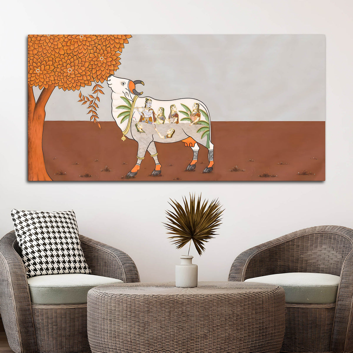 Traditional Pichwai Art Canvas Wall Decor Painting – Divine Wall Decor